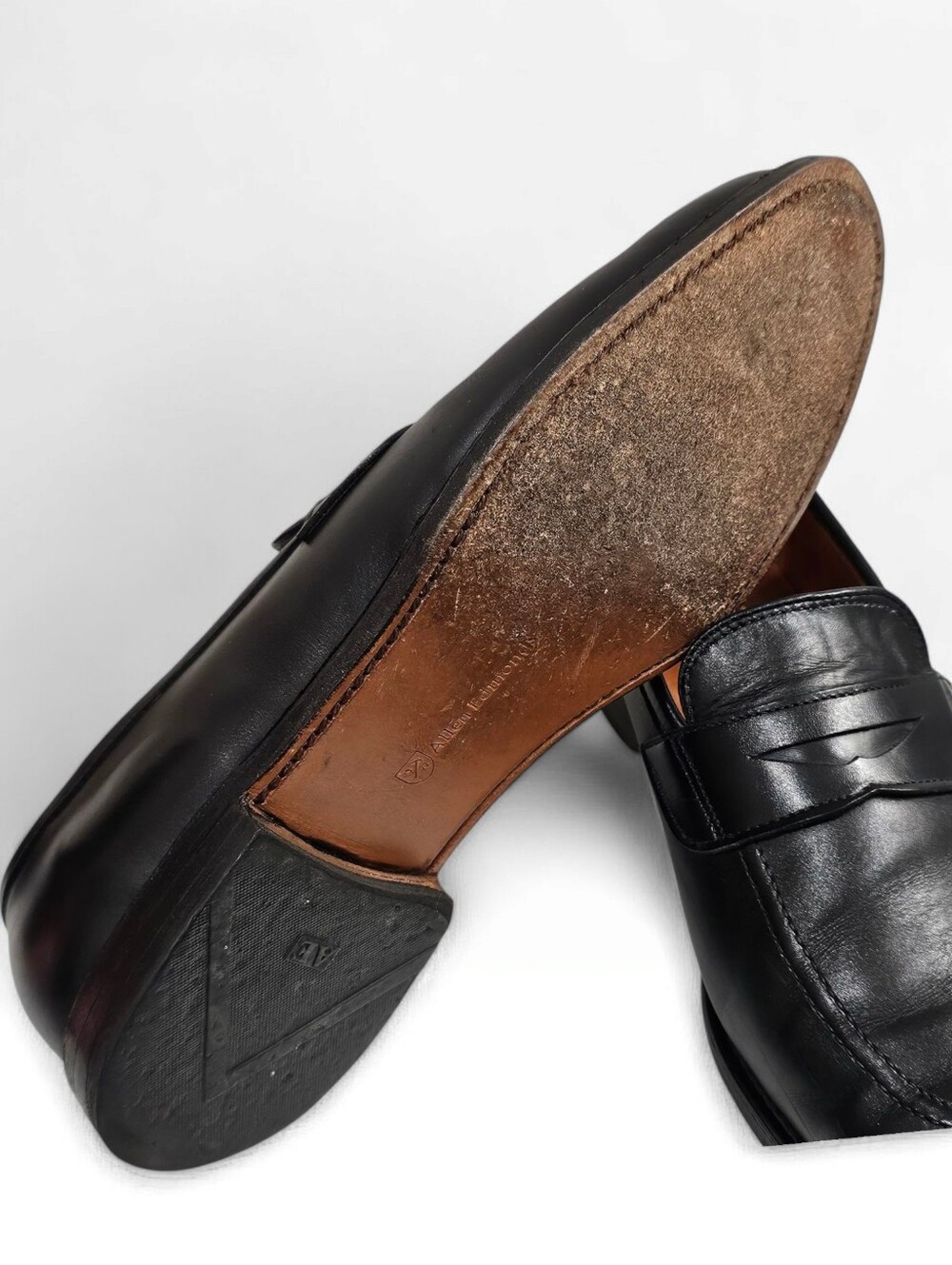 Allen Edmonds Black Leather Penny Loafers - Picture 8 of 10